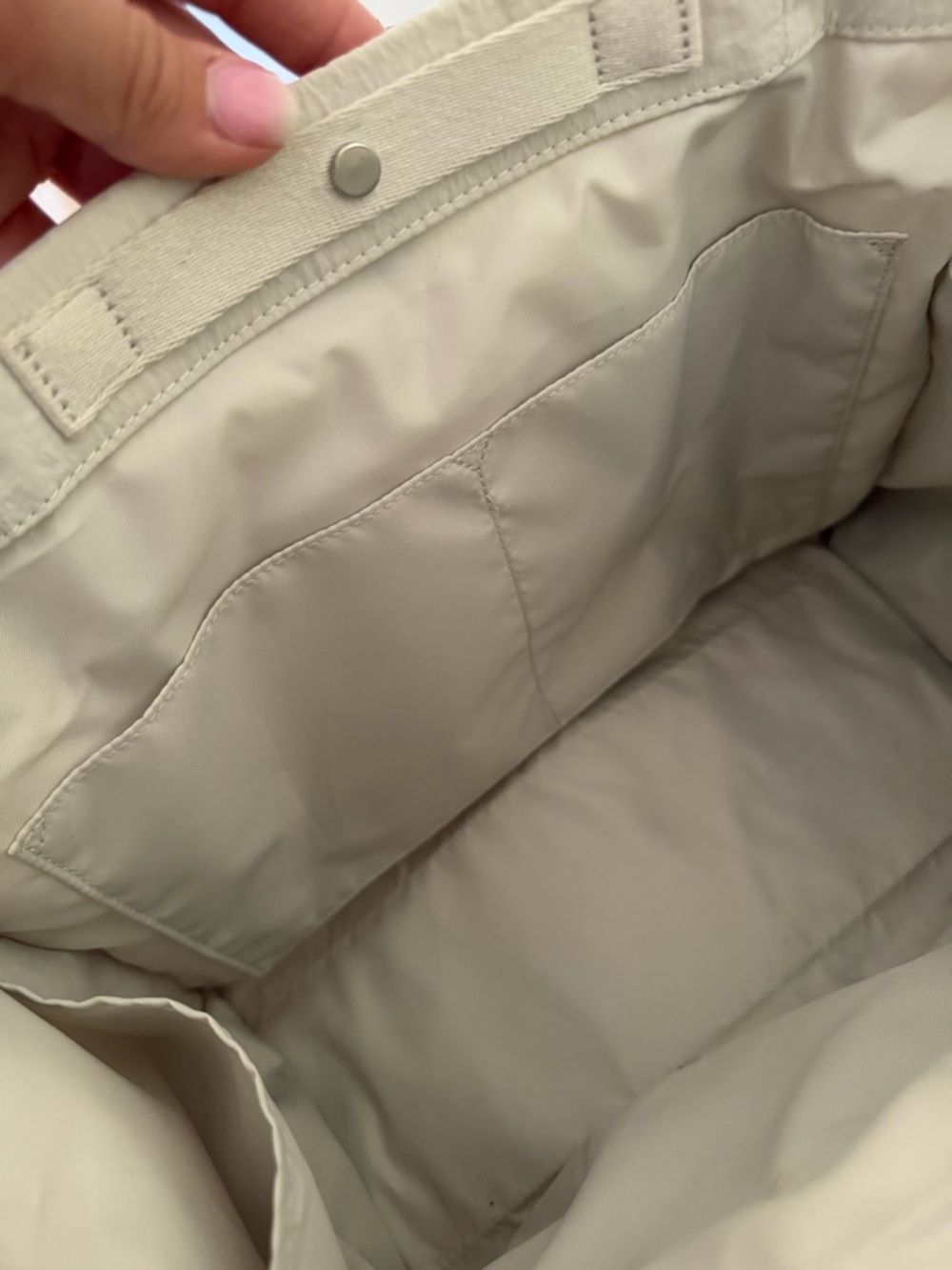 Lululemon Boxy Mini Tote Bag in Bone - Picture 8 of 11